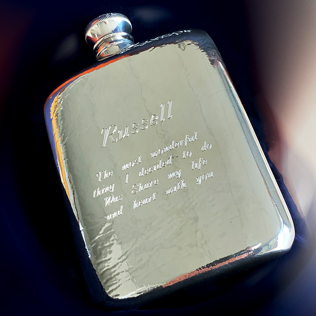 Tankards, Hip Flasks and Glassware Engraving Crew